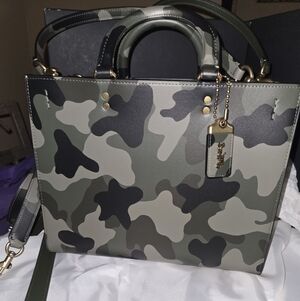 Coach Rogue Camouflage Print Tote  with Gold Hardware